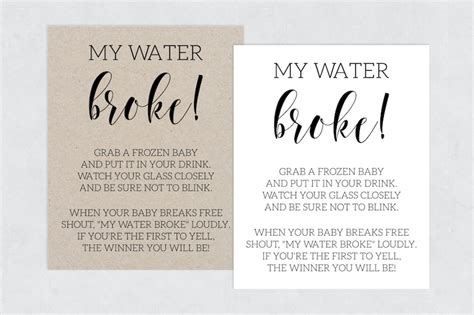 Instant Download My Water Broke Sign My Water Broke Baby - Etsy