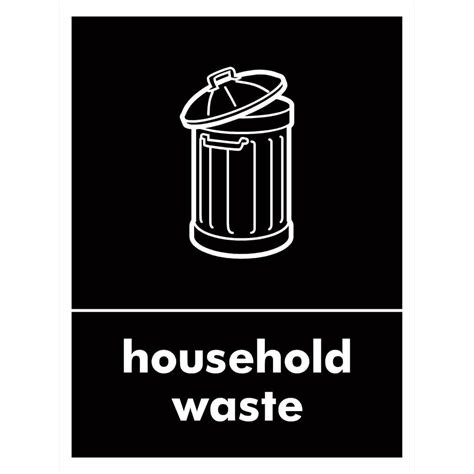 Household Waste Recycling Sign | Recycle Signs