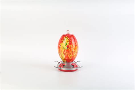 Replacement Metal Glass Hummingbird Feeder Base Red Glass Ant Moat for Hummingbird Feeder ...