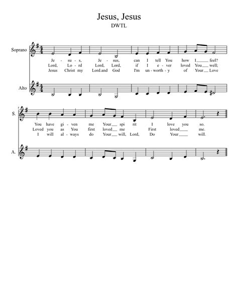 Jesus, Jesus Sheet music | Download free in PDF or MIDI | Musescore.com