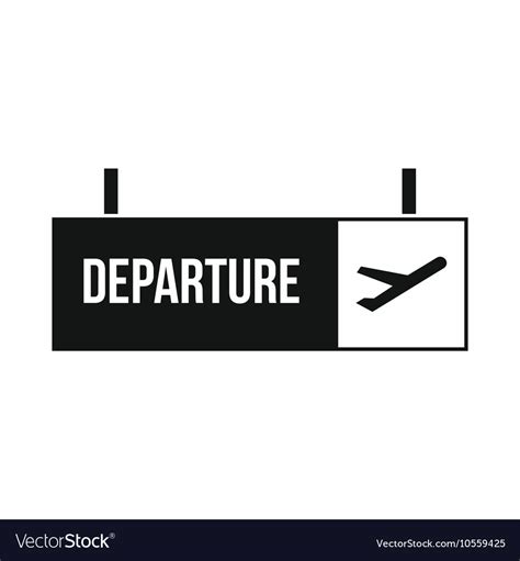 Airport departure sign icon simple style Vector Image