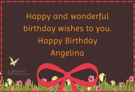 Happy Birthday Angelina - AZBirthdayWishes.com