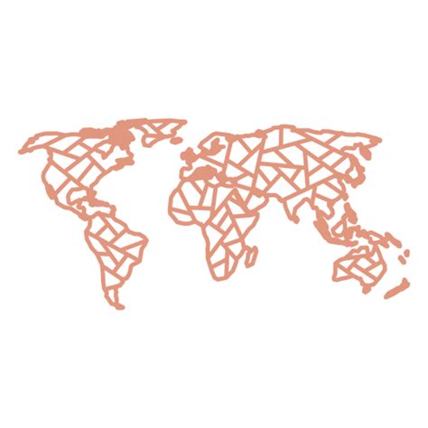 World Map Geometric Continents PNG & SVG Design For T-Shirts