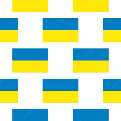 Premium Vector | Seamless pattern line ukraine flag thin outline national background