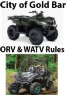 Reminder of Rules for ORV(Off-Road-Vehicles) and WATV(Wheeled All ...