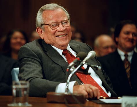 In 1999, former Sen. Howard Baker, R-Tenn., testifies before the Senate Governmental Affairs ...