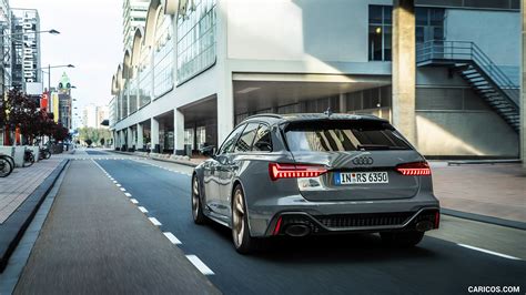 Audi RS 6 Avant Performance | 2023MY (Color: Nimbus Grey in Pearl Effect) | Rear Three-Quarter