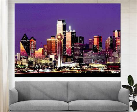 Dallas Skyline Dallas Canvas Print Dallas Wall Art Dallas - Etsy