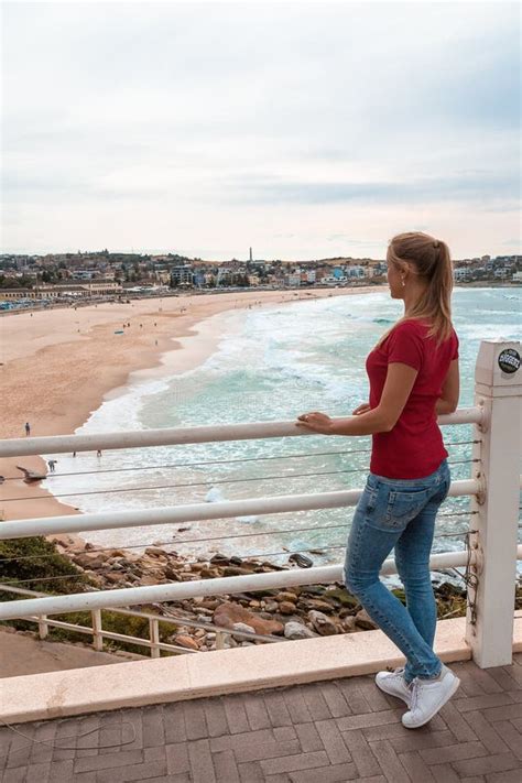 Young Girl Hiking Bondi Beach Stock Image - Image of light, landscape: 109129129