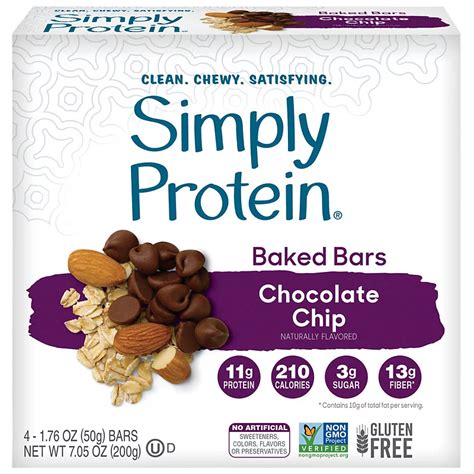 Simply Protein Chocolate Chip Baked Bars - Shop Diet & Fitness at H-E-B