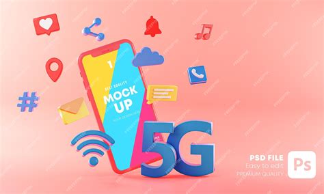 Premium PSD | Smartphone mockup hologram with technology concept in 3d ...