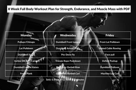 Full Body Workout Printable