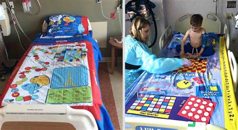 Dad Turns Board Games into Bed Sheets So Sick Kids Lying in Hospitals Won't Get Bored