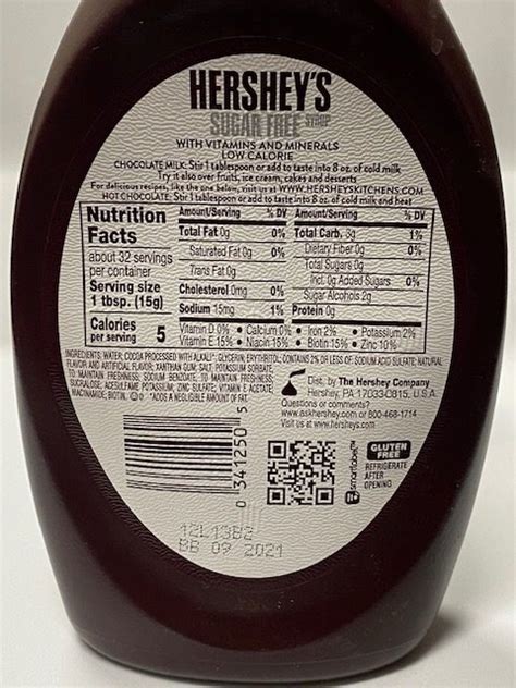 Hershey's Sugar Free Chocolate Syrup - Lo Carb U