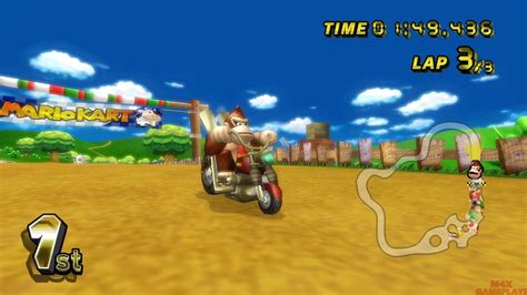 Mario Kart Wii HD - Moo Moo Meadows Mushroom Cup 150cc (Donkey Kong ...