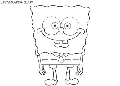 How to Draw Spongebob Easy | Spongebob drawings, Easy cartoon drawings ...