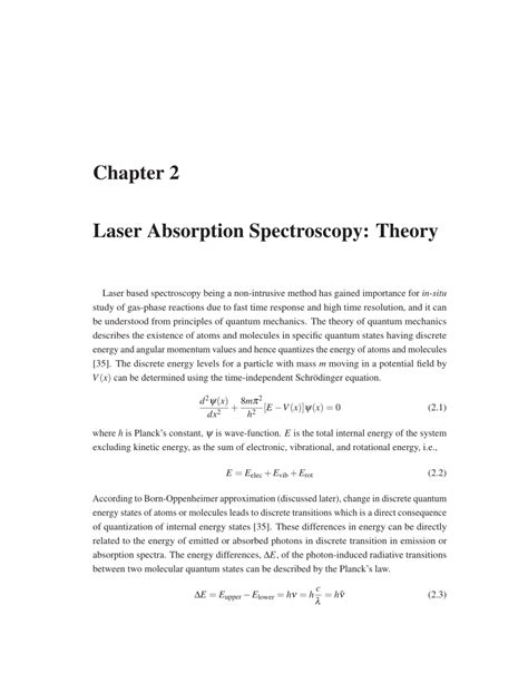 (PDF) Laser Absorption Spectroscopy