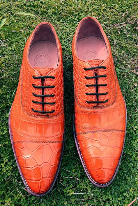 Men's Lace up Oxfords Classic Modern Round Cap Toe Alligator Leather Dress Shoes in 2020 ...