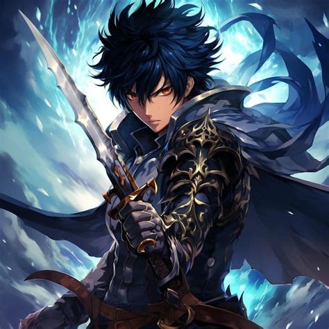 Premium AI Image | A anime character with a sword and sword