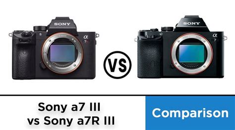 Sony a7 III vs Sony a7R III - Comparison