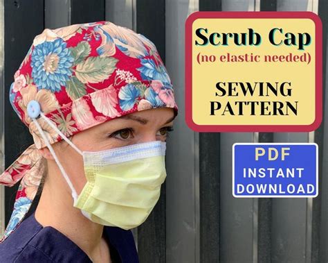 Scrub Cap SEWING PATTERN No Elastic PDF Surgical Cap Pattern - Etsy | Hat patterns to sew, Scrub ...