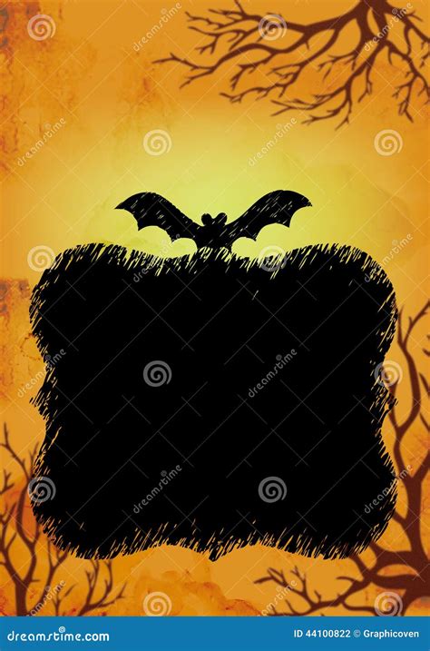 Halloween Background Orange Stock Illustration - Illustration of spooky ...