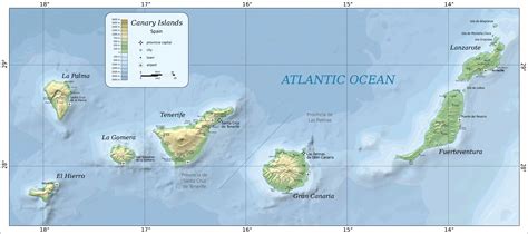 Canary Islands Map and Satellite Image