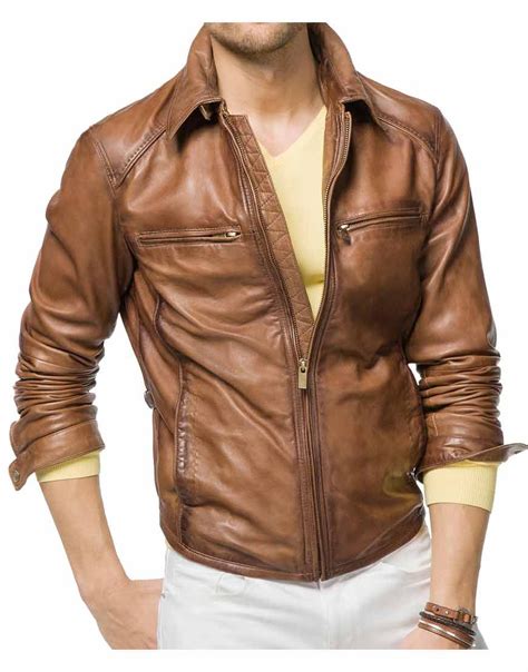 Adorable Brown Leather #Jacket For Men's. The most casual personified # ...