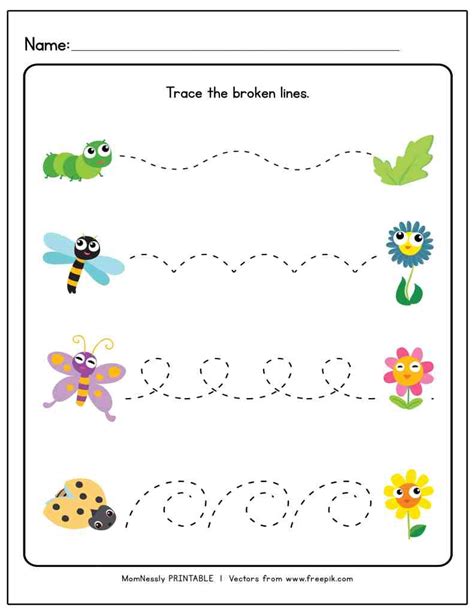 Printable: Tracing Lines Worksheets - https://tribobot.com