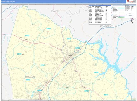 Rowan County Zip Code Map