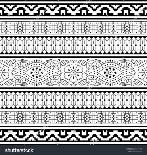 Black White Vector Border Design Stock Vector (Royalty Free) 1695046798 ...