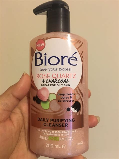 Bioré Rose Quartz + Charcoal Daily Purifying Cleanser reviews in Face Wash & Cleansers ...