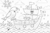 Whimsical Pirate Adventure Coloring Page For Kids Activities And Crafts  sketch template