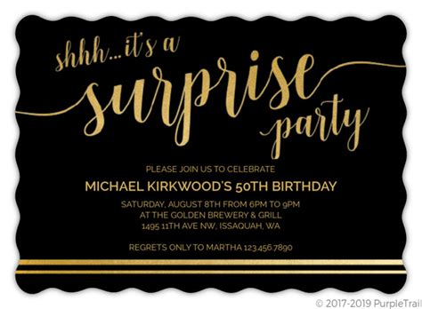 Its A Surprise Birthday Invitation | 50th Birthday Invitations