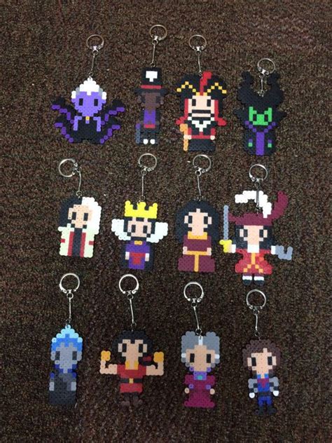 Disney Villains Keychains Homemade | Etsy | Perler bead disney, Melty ...