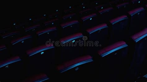 Close Up Shot of Cinema Seats in an Empty Movie Theater Stock Photo ...