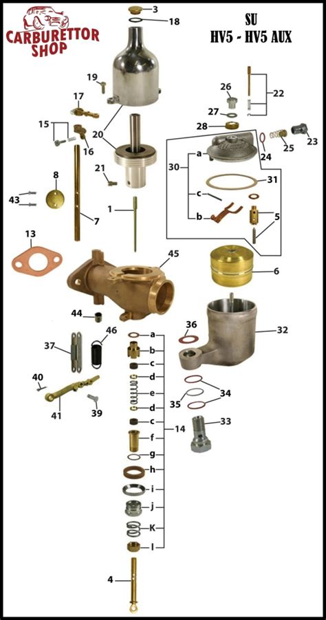 AUC339 SU Carburetor Parts