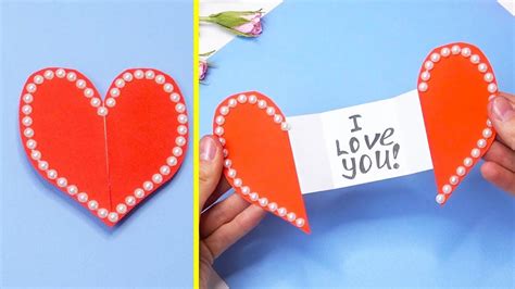 HEART CARD | Easy diy paper crafts heart card in 2020 | Paper crafts ...