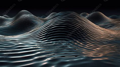 A 3d Rendered Wave In Water On A Black Powerpoint Background For Free ...