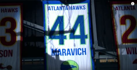 Pete Maravich Jersey Retired by the Atlanta Hawks