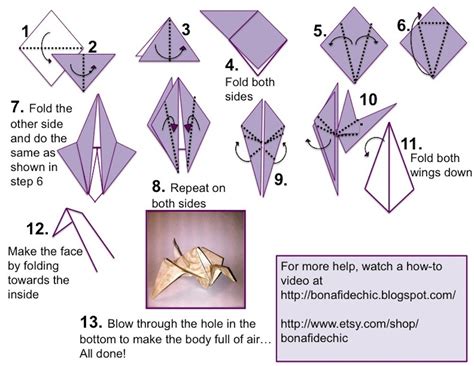 Learn how to make a crane origami 2019