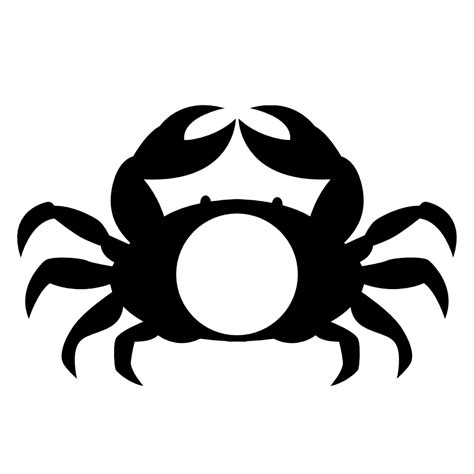 Crab Silhouette Monogram, Nautical Free Svg File - SVG Heart