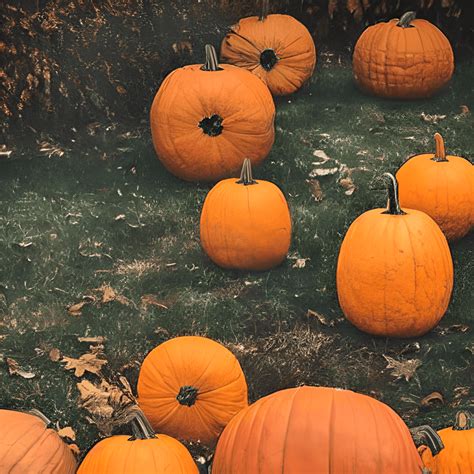 Pumpkins in Autumn · Creative Fabrica