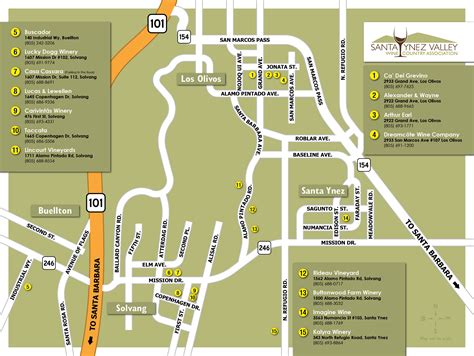 Santa Ynez Winery Map Printable