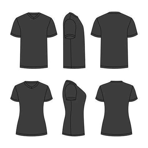 Outline Black T-shirt Template 21246437 Vector Art at Vecteezy