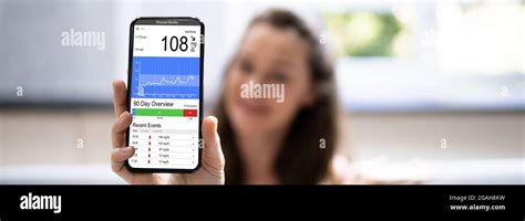 Continuous Glucose Monitor Blood Sugar Test Smart Phone App Stock Photo ...