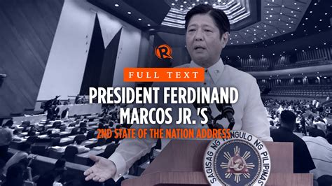 FULL TEXT: President Marcos’ State of the Nation Address 2023