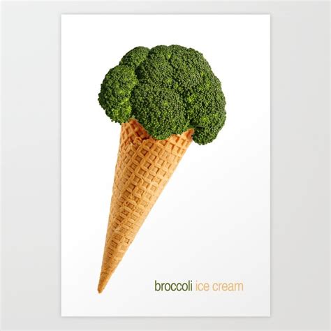 broccoli ice cream Art Print by Sustici Visual | Society6