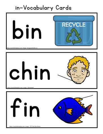 in Vocabulary Cards Worksheets