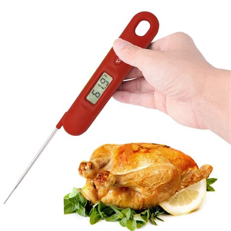 Barbecue Meat Thermometer Pen LED Electronic Digital Kitchen Foldable ...